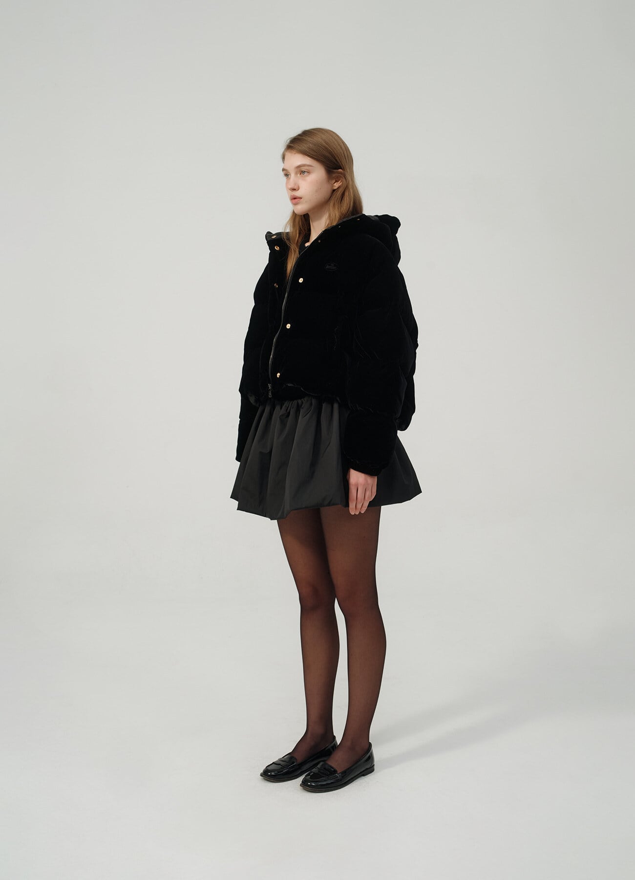The Barnnet] Little Black Velvet Goose Puffer Jacket 正規品 韓国
