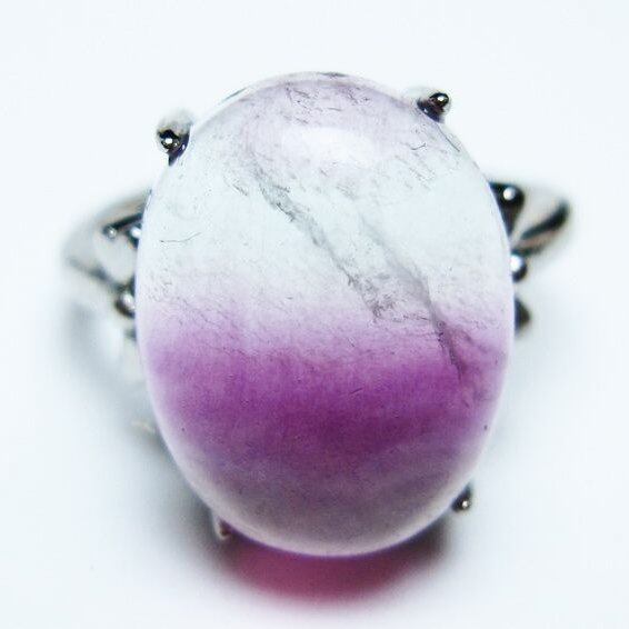 フローライト リング 蛍石 指輪 フリーサイズ 16号 一点物 メール便可 [M便 1/20] 115-7035