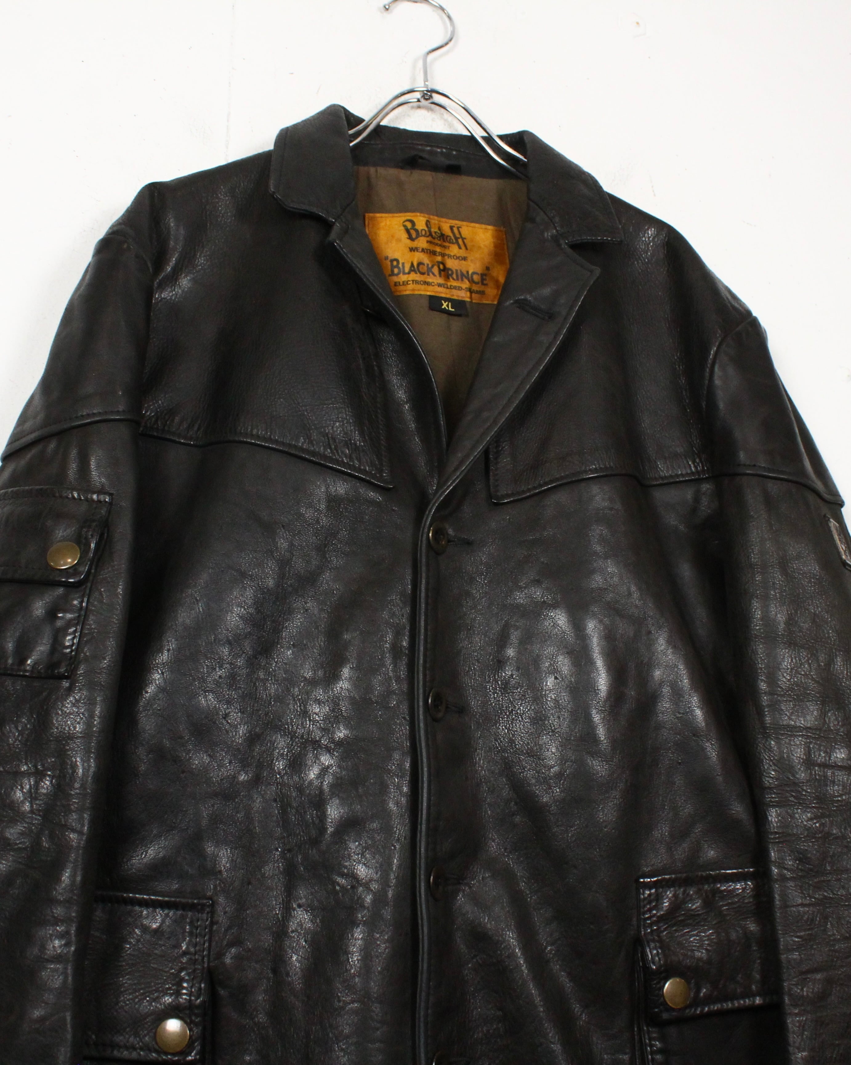 Caka act2】“Belstaff BLACK PRINCE” Special Leather Coverall Jacket