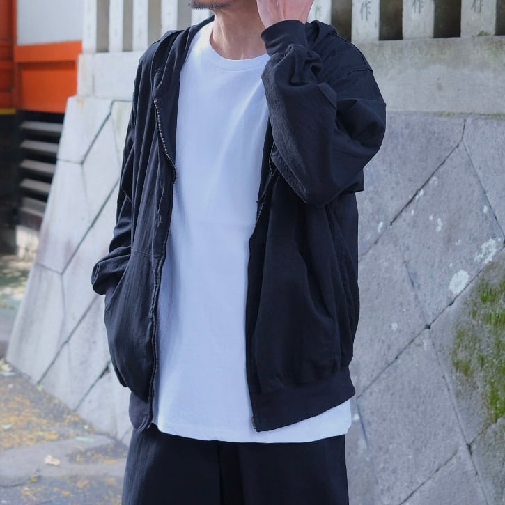 COMOLI 26SS オックス ジップパーカ 2 コモリ D01-01024 COMOLI(コモリ) /オックスジップパーカー-BLACK-(D01-01024) | Signs