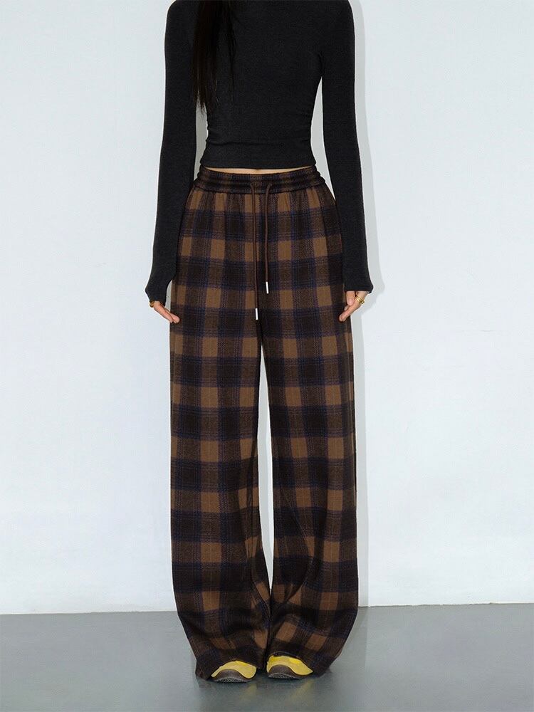 ルーズチェックトラウザー