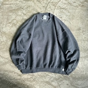 90s USA製 RUSSELL ブランクスウェット 無地 ラッセル トレーナー ダークグレー XL 古着