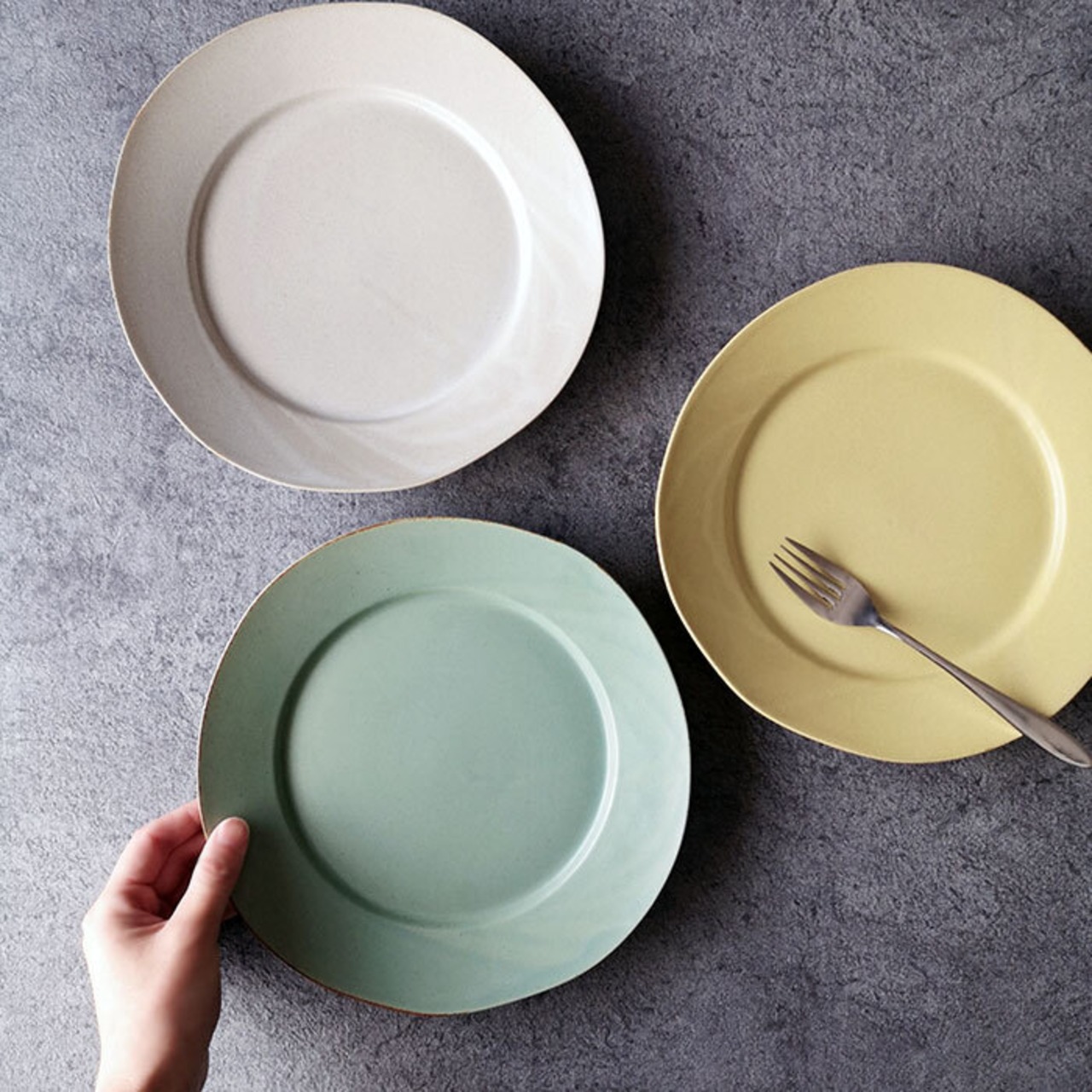 大皿 テラロッサ Largeリムプレート 24cm リムプレート 丸皿 洋食器