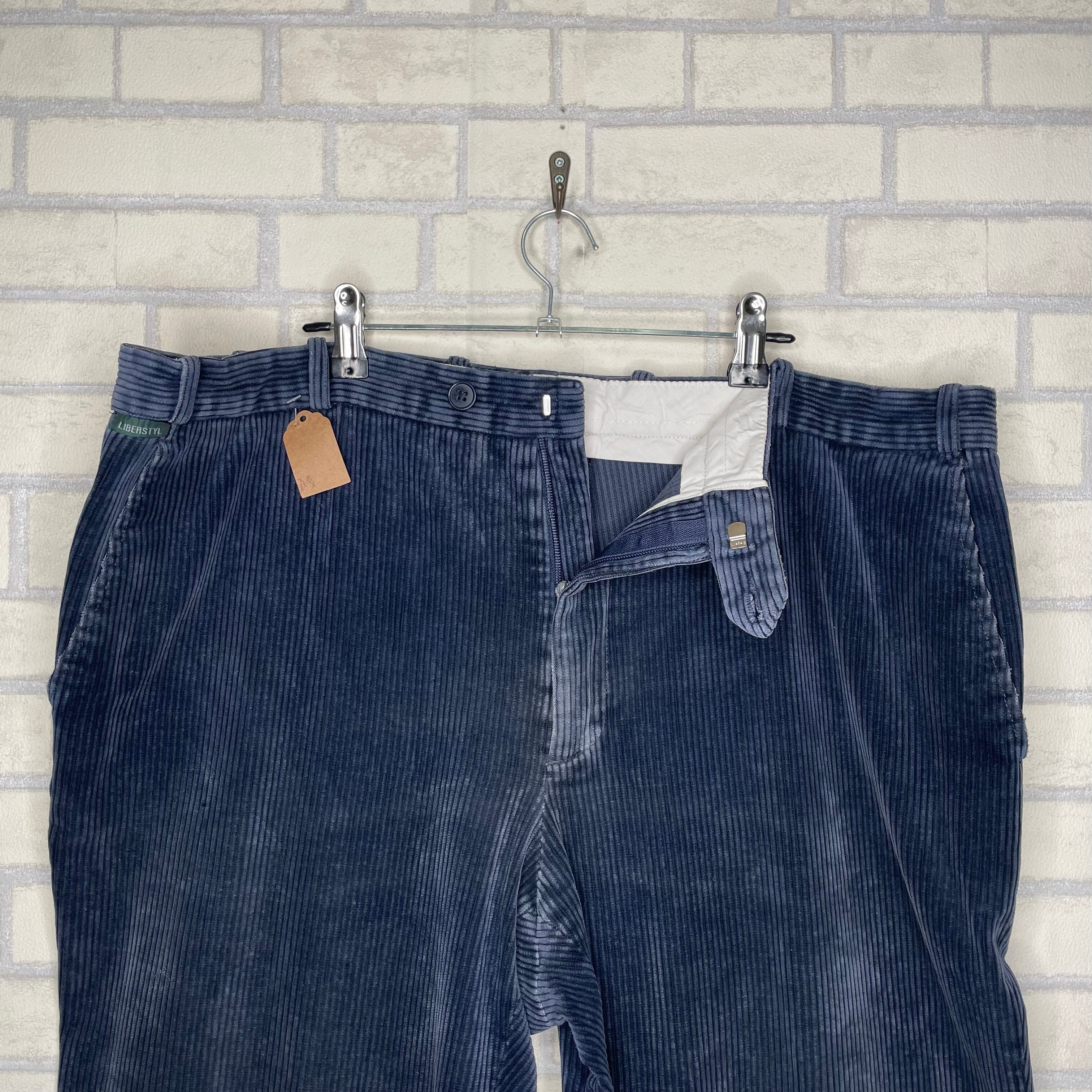 太畝】LIBERSTYL コーデュロイパンツ W40×L30 ネイビー 状態良好