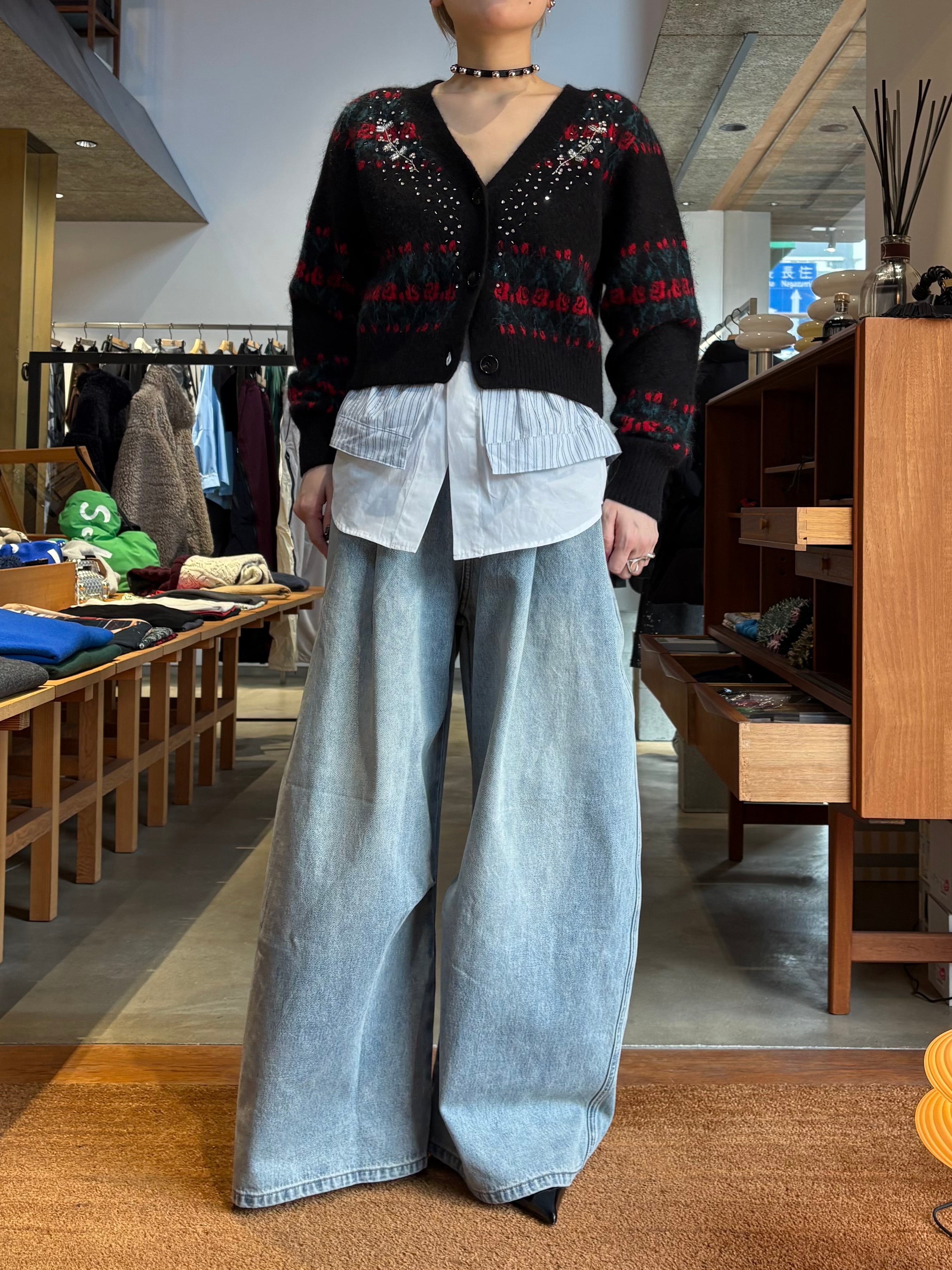 26SS】Feng Chen Wang フェンチェンワン / 2 In 1 Deconstructed denim