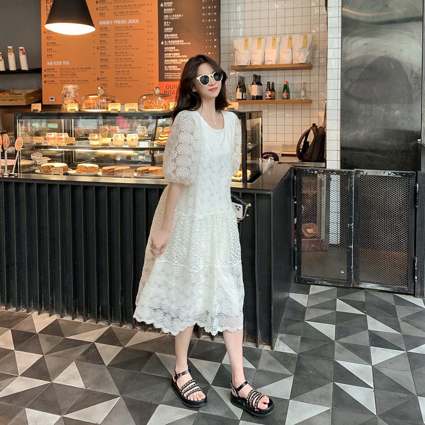 ドレス サマースタイルウェスト薄手 大人ガーリー スウィート キュート カジュアル 夏物 6Du_Shop_Women68243653062