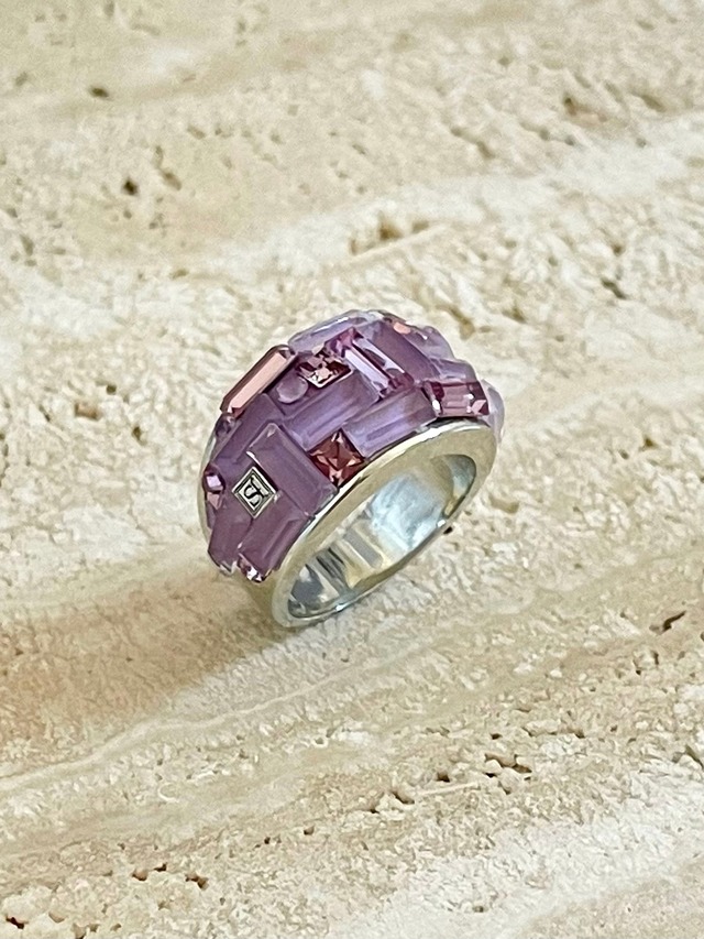 Bamboo volume ring 〈Smoky pink〉}