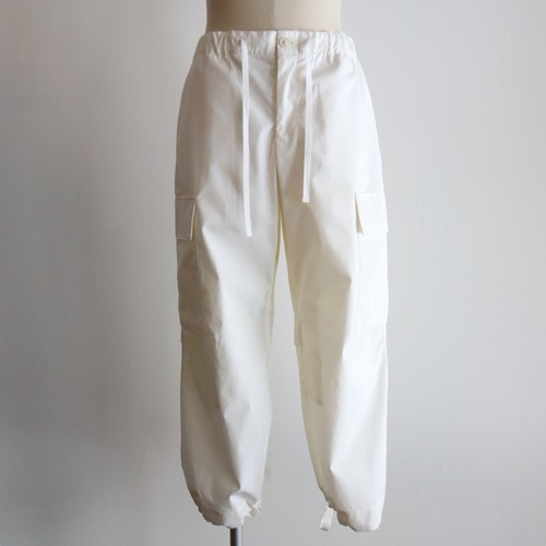 nonnotte " Clear Heavy Broadcloth Cargo Pants ( WHITE )"