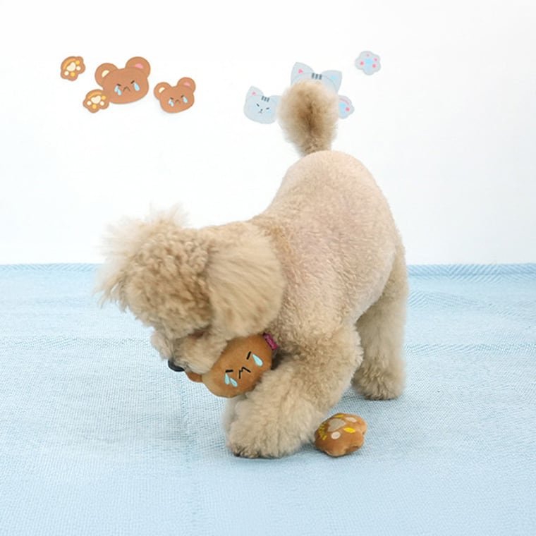 catch rope toy 4color 2type / ペット 犬 おもちゃ 噛む 音が鳴る ロープ 知育玩具 鳴き笛入り 可愛い わんちゃん おもちゃ ストレス解消 韓国 ペット用品