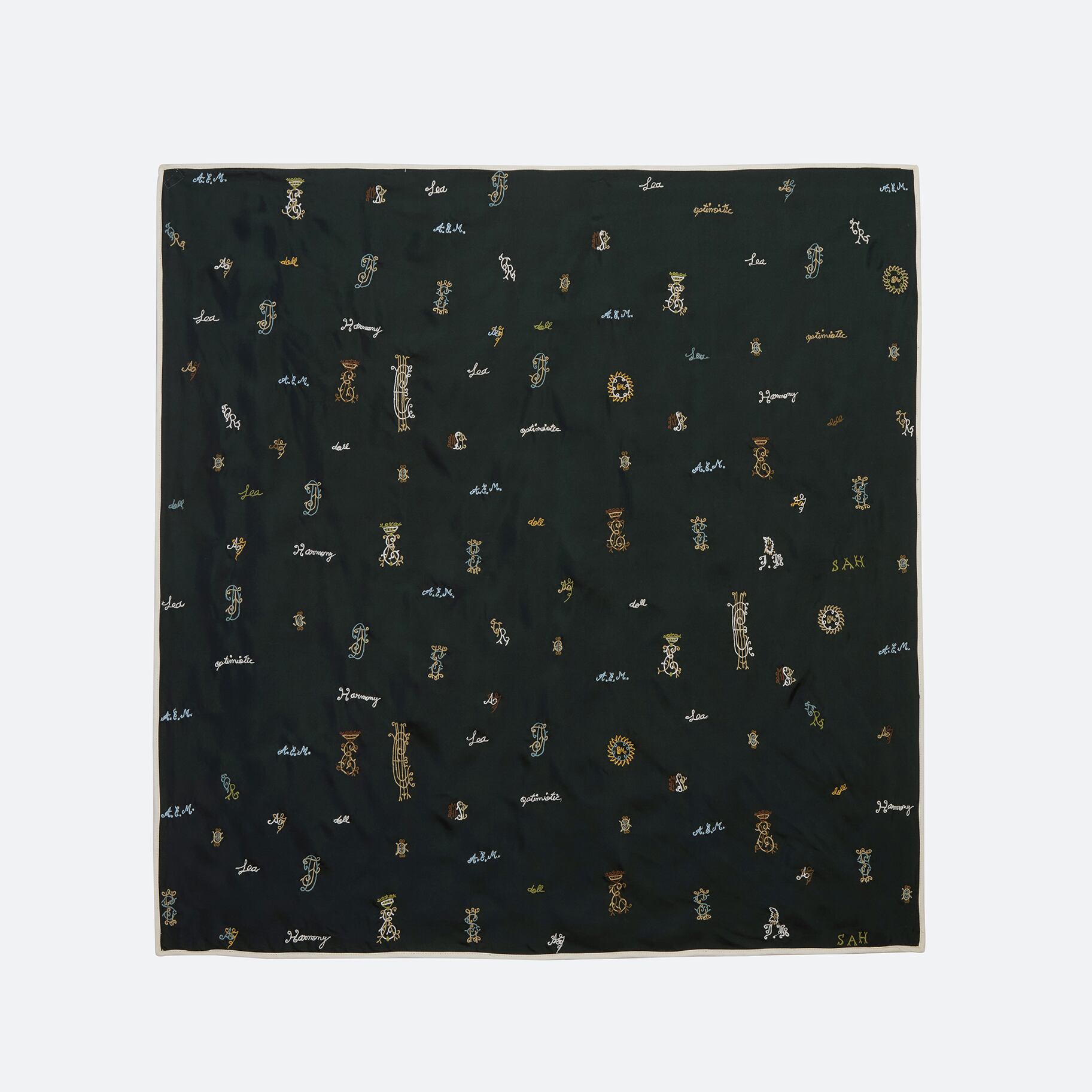 SEA NY JULIET EMB SCARF GREEN