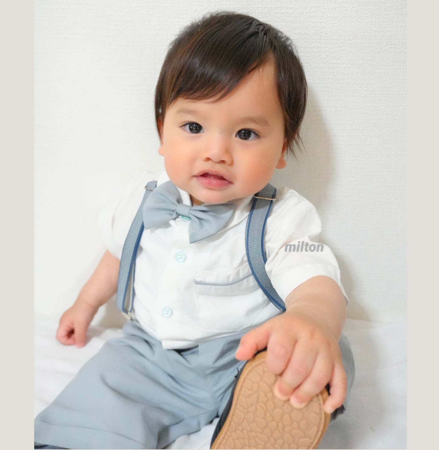 くすみブルーセットアップ】80,90,100,110 0歳 1歳2歳 3歳 4歳