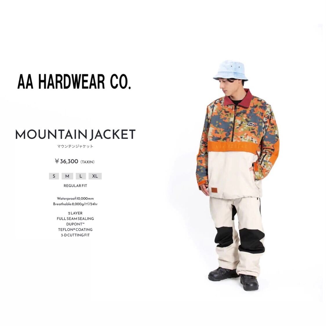 スノボウェア【AA HARDWEAR】MOUNTAIN JACKET 21-22