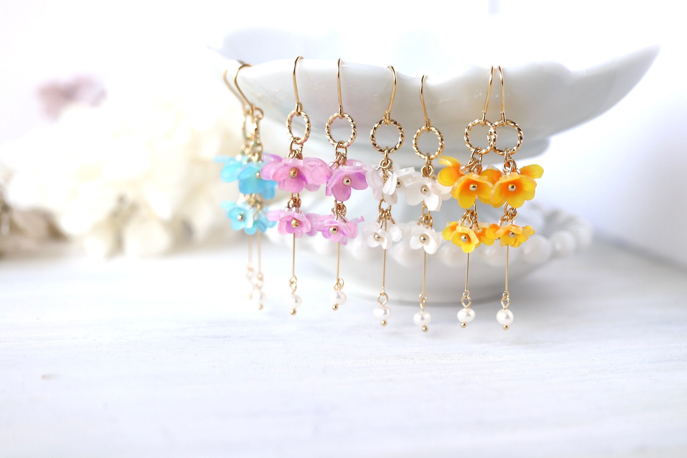 キンモクセイのピアス・イヤリング | 大人可愛いハンドメイド 