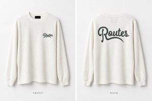 waffle long tee / white