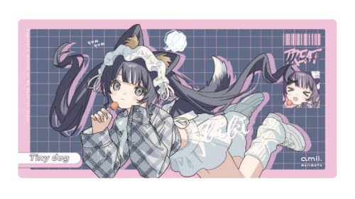 amii. Half Play mat 《 bibi 》Art by 杜本 ハーフプレイマット ラバーマット Rubber mat デスクマット Desk mat