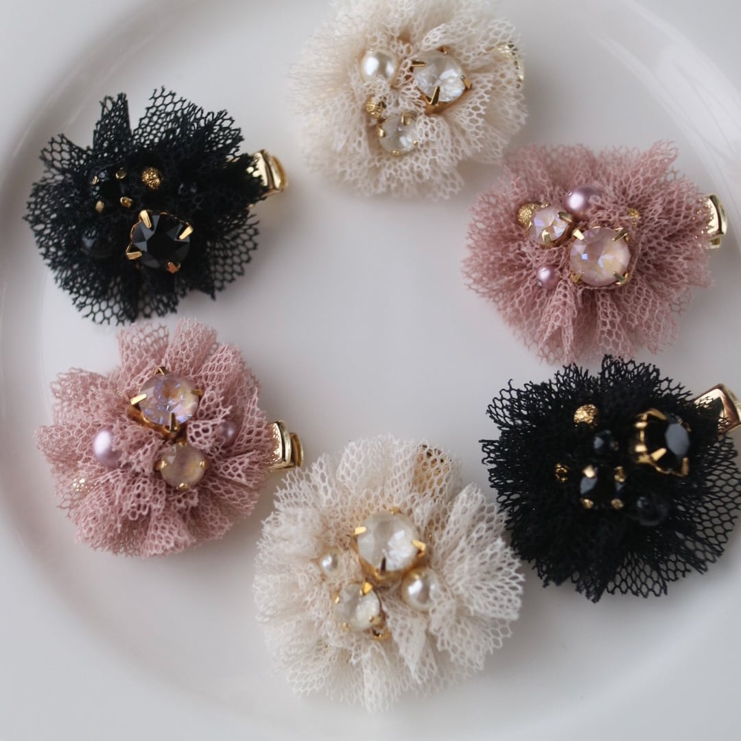 チュールクリップ｜Douce lumière（柔らかな光）2個set