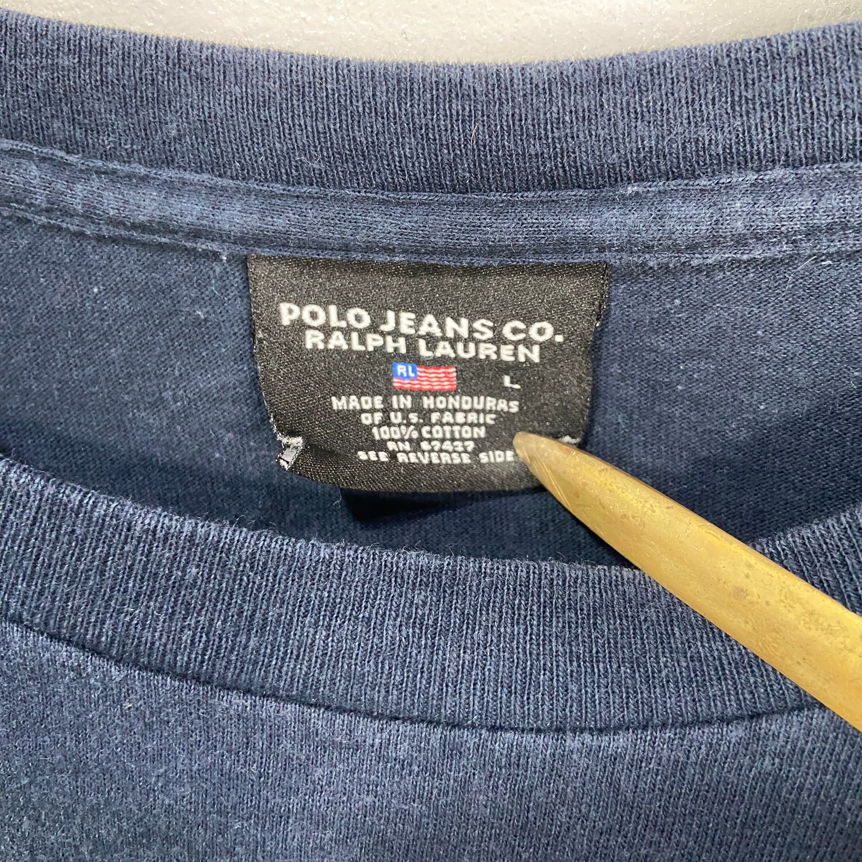 【激レア】USA製polo jeans' co星条旗 刺繍ロゴスウェットパーカー