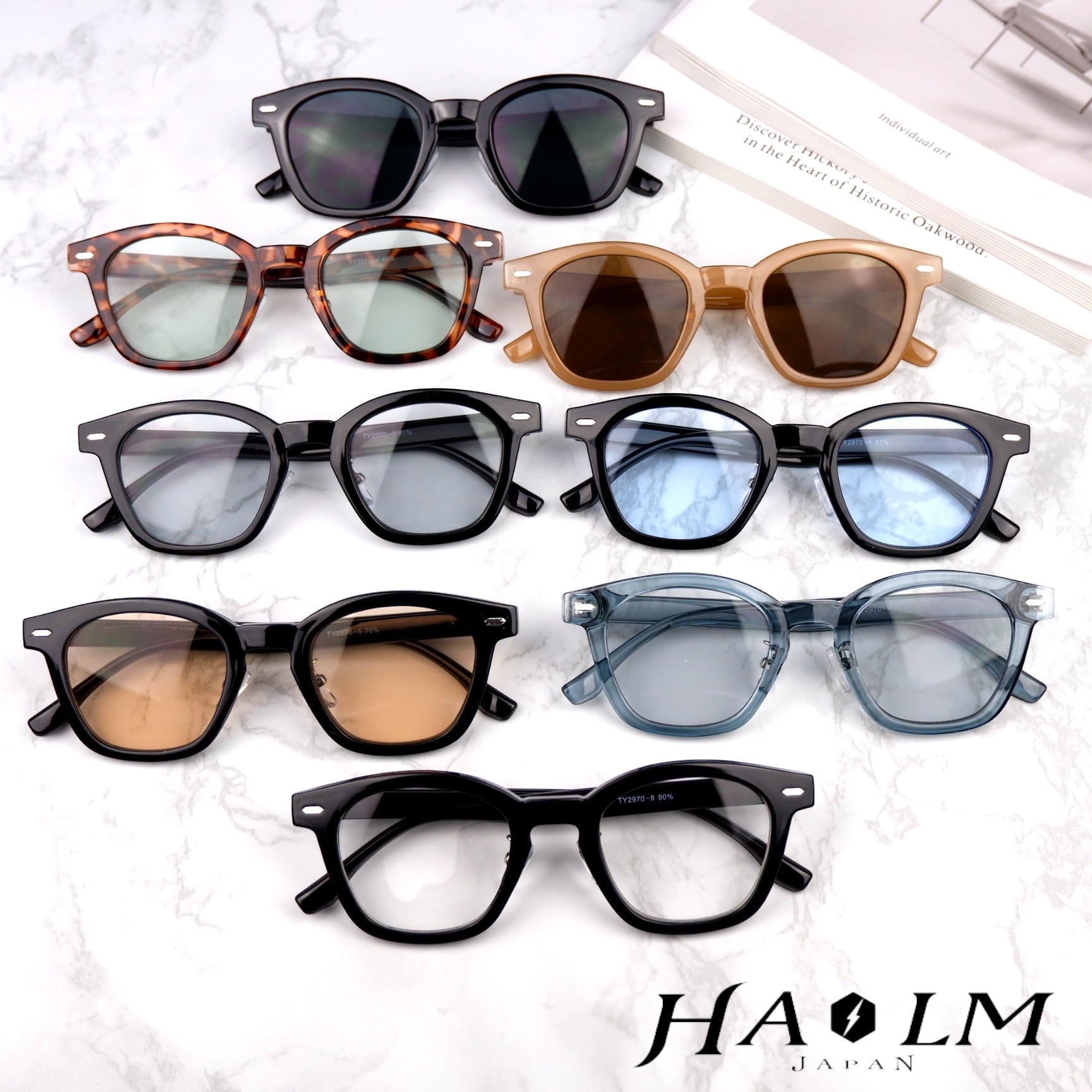 □ ウェリントン 8カラー ノーズパッド サングラス TY2970 | HALM JAPAN