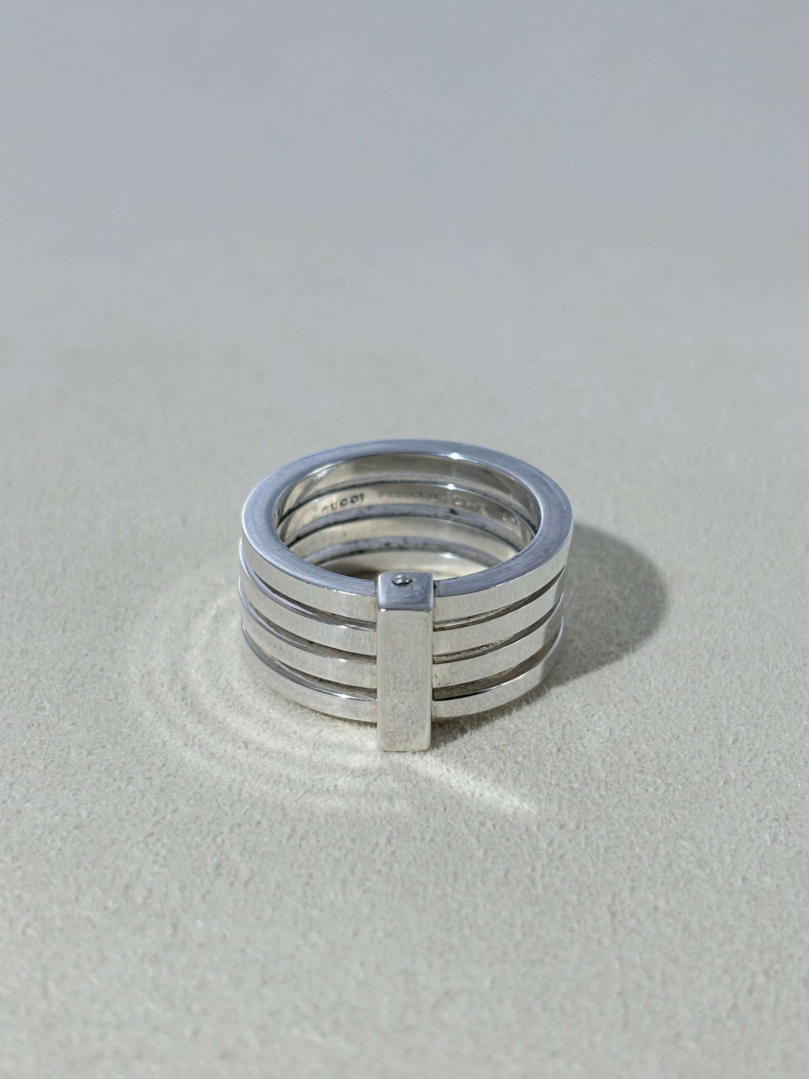 グッチ リング 印台 シグネット シグネチャー トムフォード 925 Industrial Stucking Ring #14 -GUCCI- | Tender Records