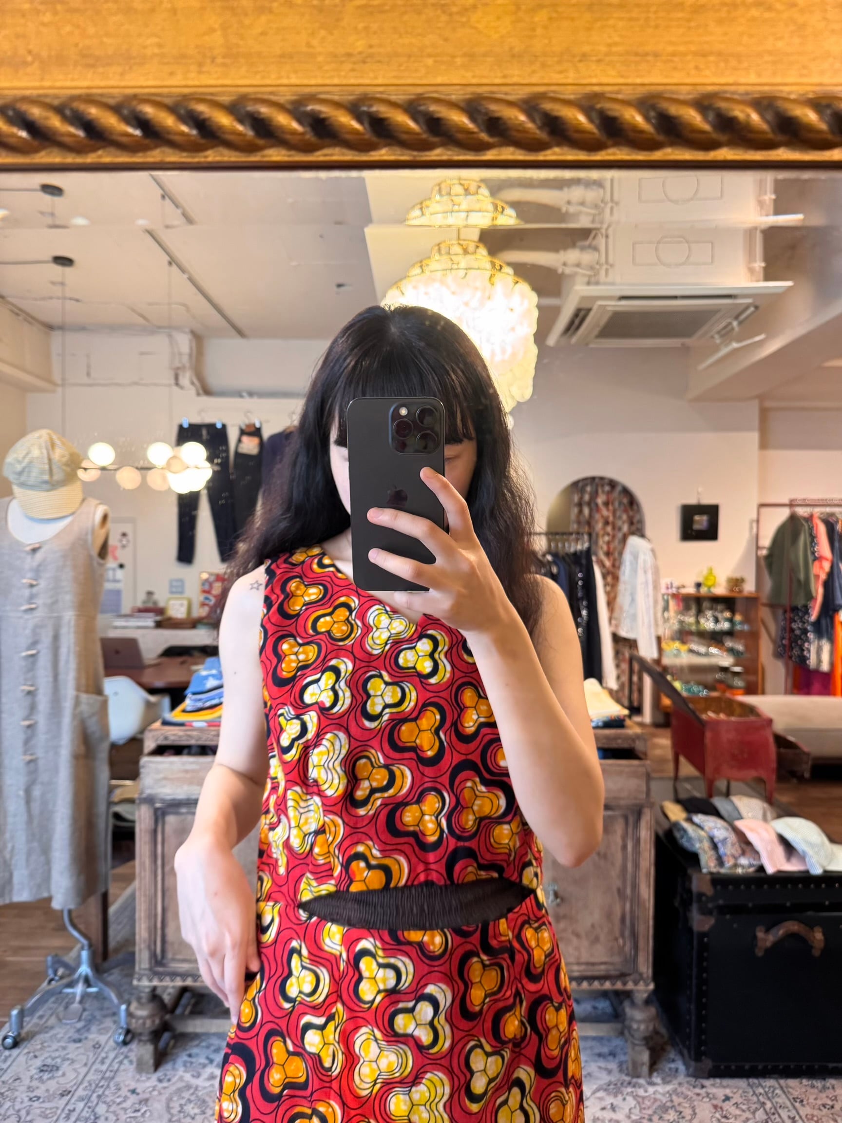 ＊*＊様 vintageアフリカンドレス アフリカンバティックノースリーブドレス | DROOMTUIN_VINTAGE