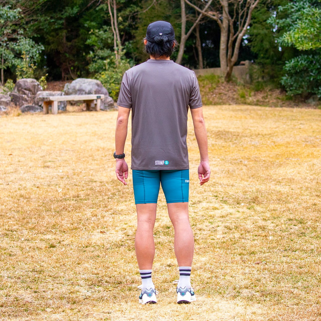 STAMP MENS 1/2 CARGO TIGHTS (TEAL GEERN) | STAMP Run&Co