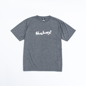 SHOEHURRY! LOGO DRY T-SHIRT (CHARCOAL GRAY/WHITE) | ドライTシャツ(チャコールグレー/ホワイト)