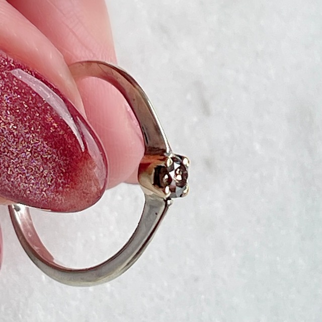 【モンサンミシェルにてアチューメント】【超美石】ダイヤモンド　シルバーリング　（サイズは14号）8210