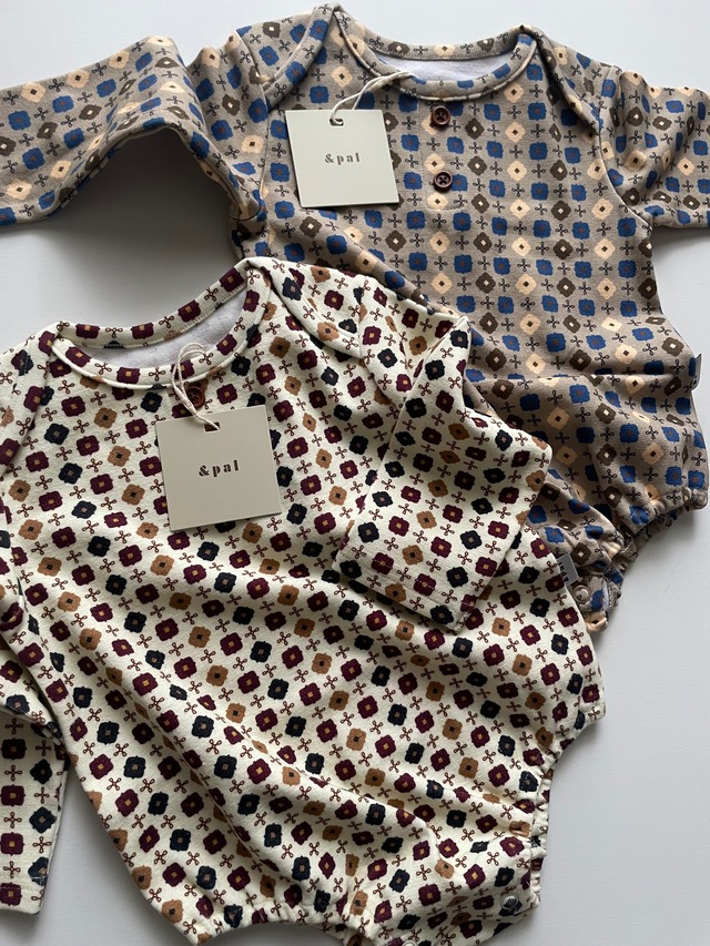 即納andpal &pal アンドパル geometric pattern rompers / 2col