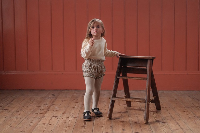 《即納》LAST1 Little Cotton Clothes / Organic Pointelle Didi Bloomers Prairie Floral