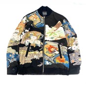 【bomber52】Msize 再構築リバーシブル着物ボンバー KIMONO reversible BOMBER JACKET