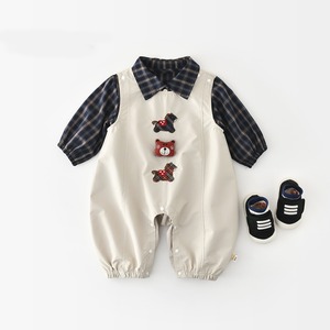 【BABY&KID】可愛い馬刺繡サロペット