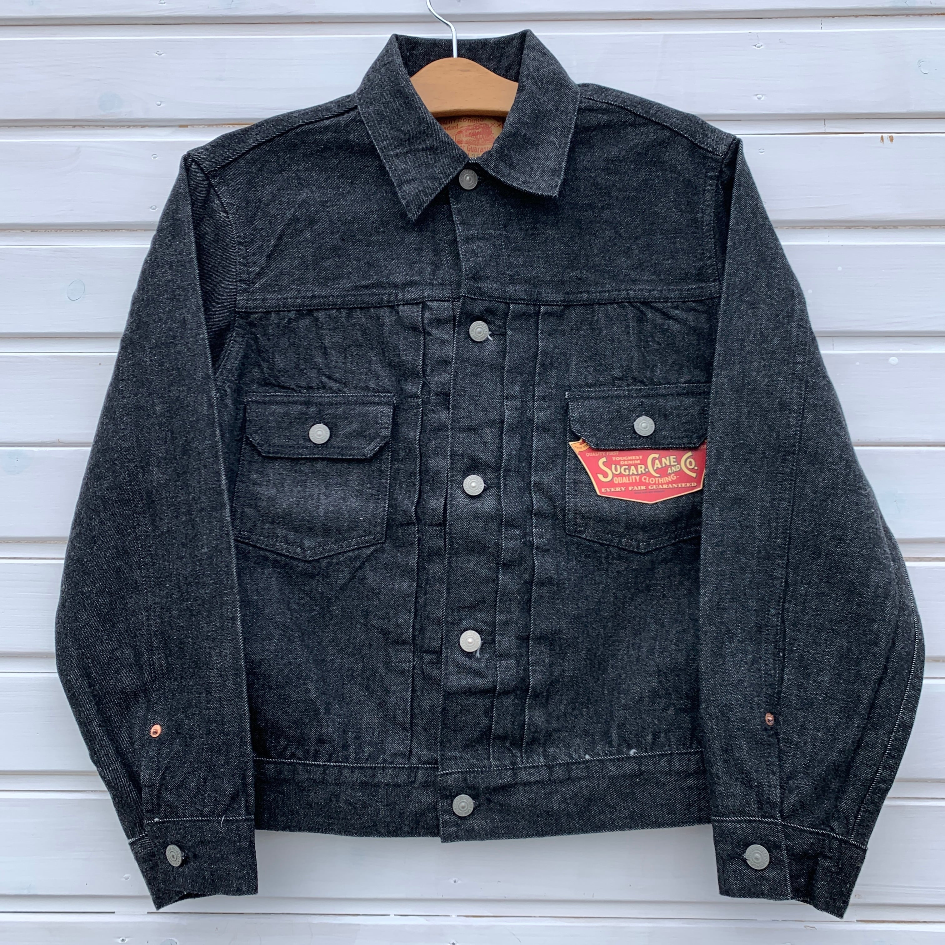 SUGAR CANE 14.25oz. BLACK DENIM JACKET 1953 MODEL | Jeans SUGAR CANE 14.25oz. BLACK DENIM JACKET 1953 MODEL | Jeans