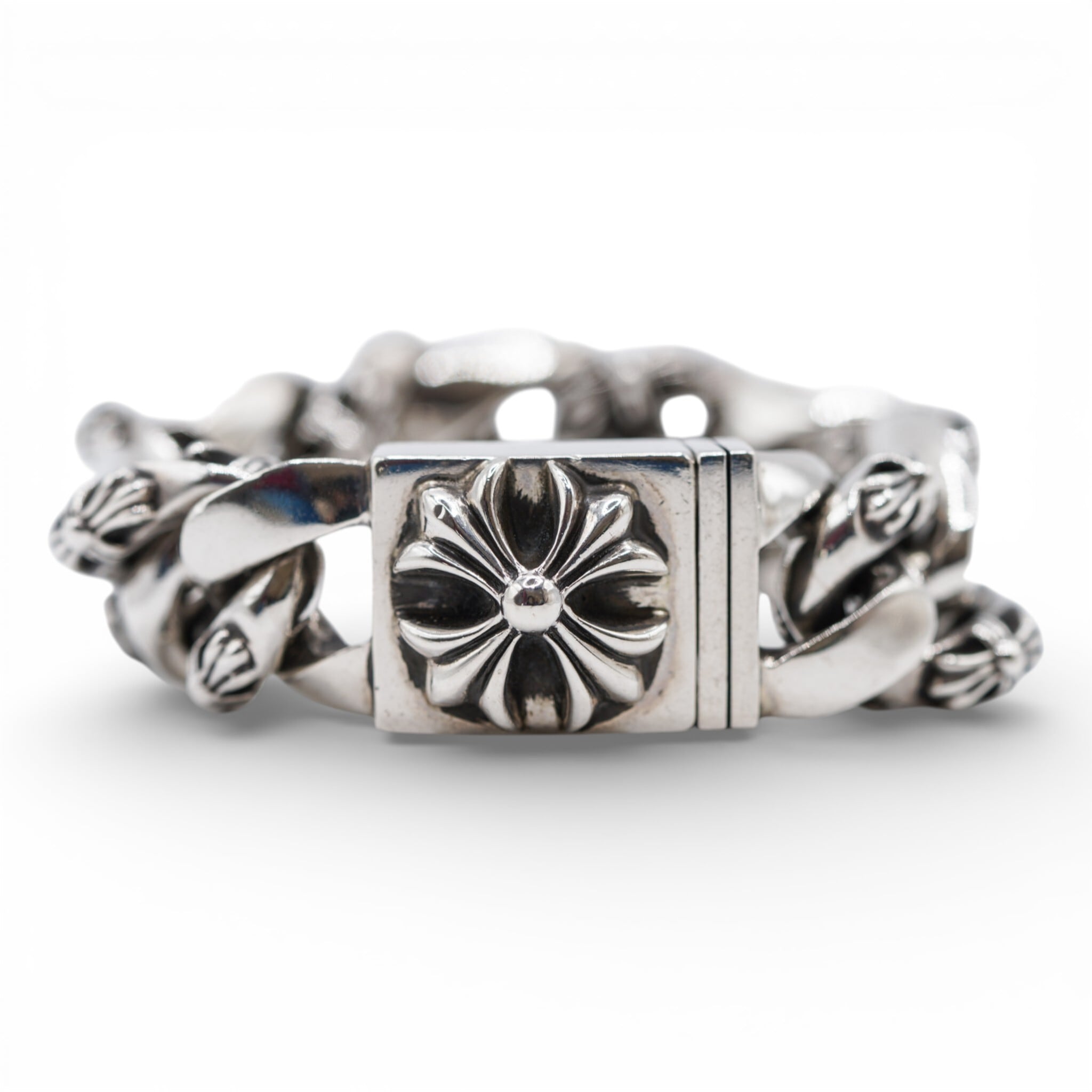 CHROME HEARTS クロムハーツ FANCY LRG3 CHX ラージボックスID エクストラファンシー ブレスレット シルバー