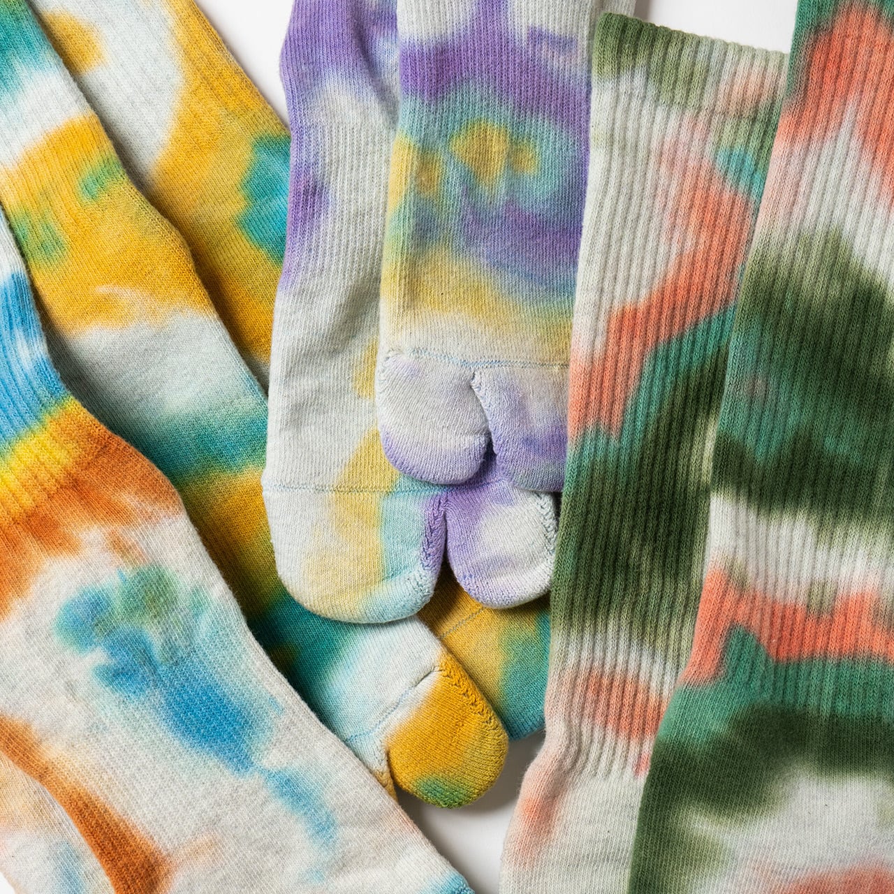 Tie Dye Long Socks（Green） | NODAL