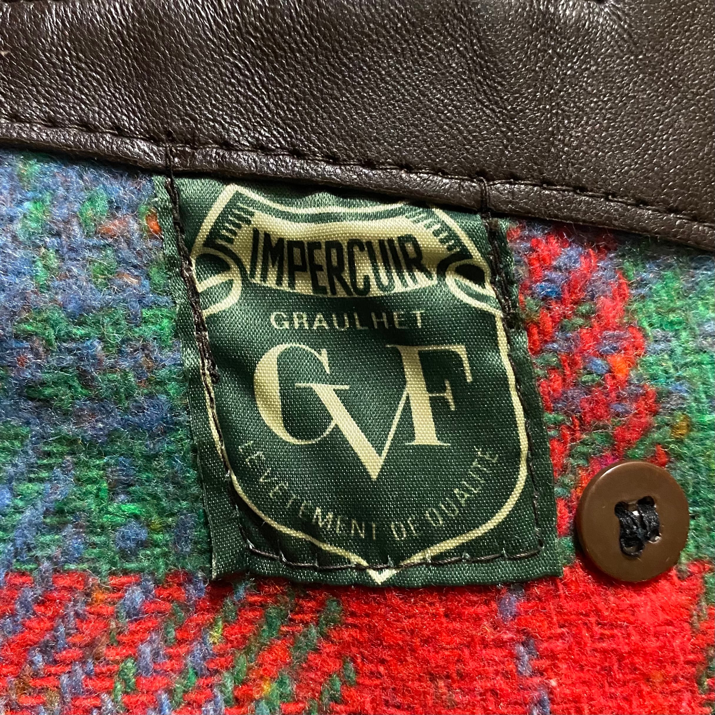 vintage 1960's french GVF brown leather jacket “corbusier jacket