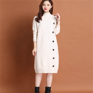 【送料無料】 ワンピース 4色 ニットワンピ ロング ひざ丈 袖あり 長袖 ハイネック タートルネック Aライン フレア ボタン 伸縮性 厚手生地 ニット かぎ編みニット 可愛い 大人可愛い きれいめ シンプル カジュアル シック コンサバ 大人 上品 おしゃれ お洒落 こなれ感 高見え ラフ ヘルシー 無地 冬 あったか 30代 40代 女性用 マタニティ デート お出かけ 女子会 お呼ばれ 休日 お茶会 授業参観 着回し 普段使い オルチャン 韓国系 ファッション コーデ 着痩せ   インスタ映え