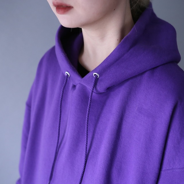 "Champion" violet color super over silhouette sweat parka