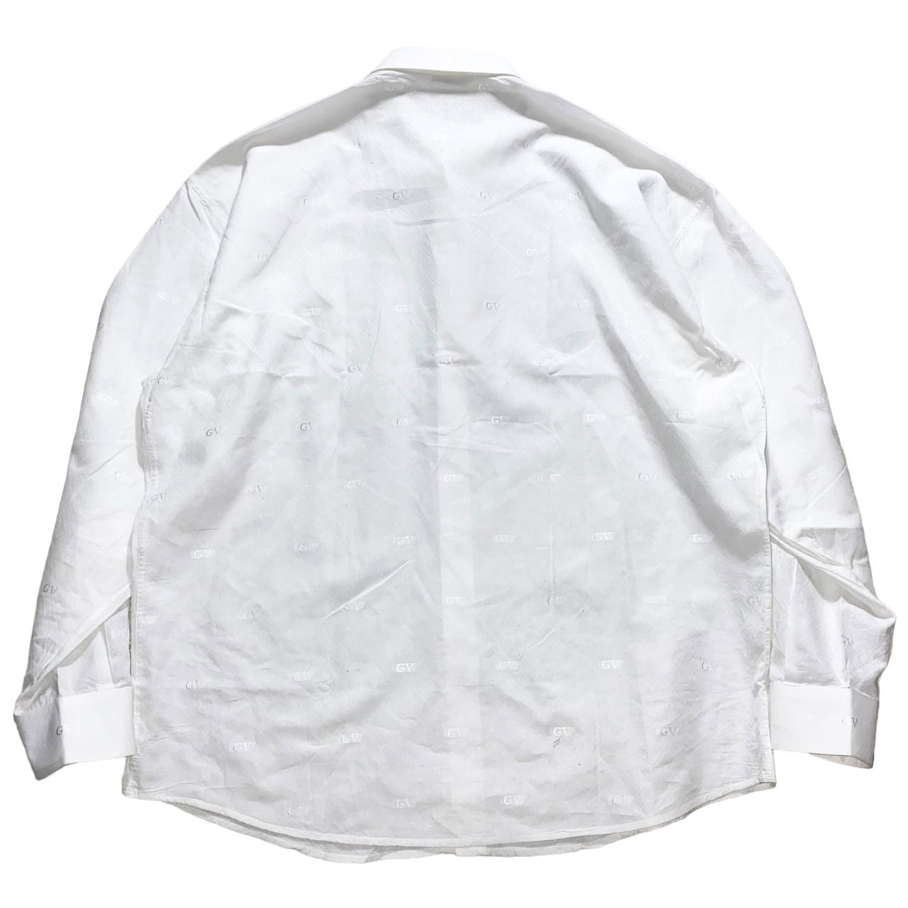 vintage GIANNI VERSACE white woven shirt “GV” & “Greca”