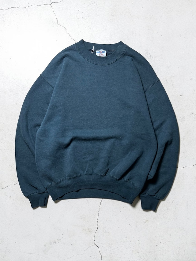 ［90s］Jerzees Super Sweats Plain Black Crewneck Pullover Sweatshirt