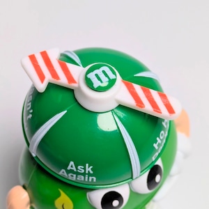 ☆VINTAGE JUNK☆【 m&m's ( エムアンドエムズ ) 】 Mini container / コンテイナー / グリーンハット / Holiday / ホリデー / クリスマス〚アメリカン雑貨 アメトイ〛