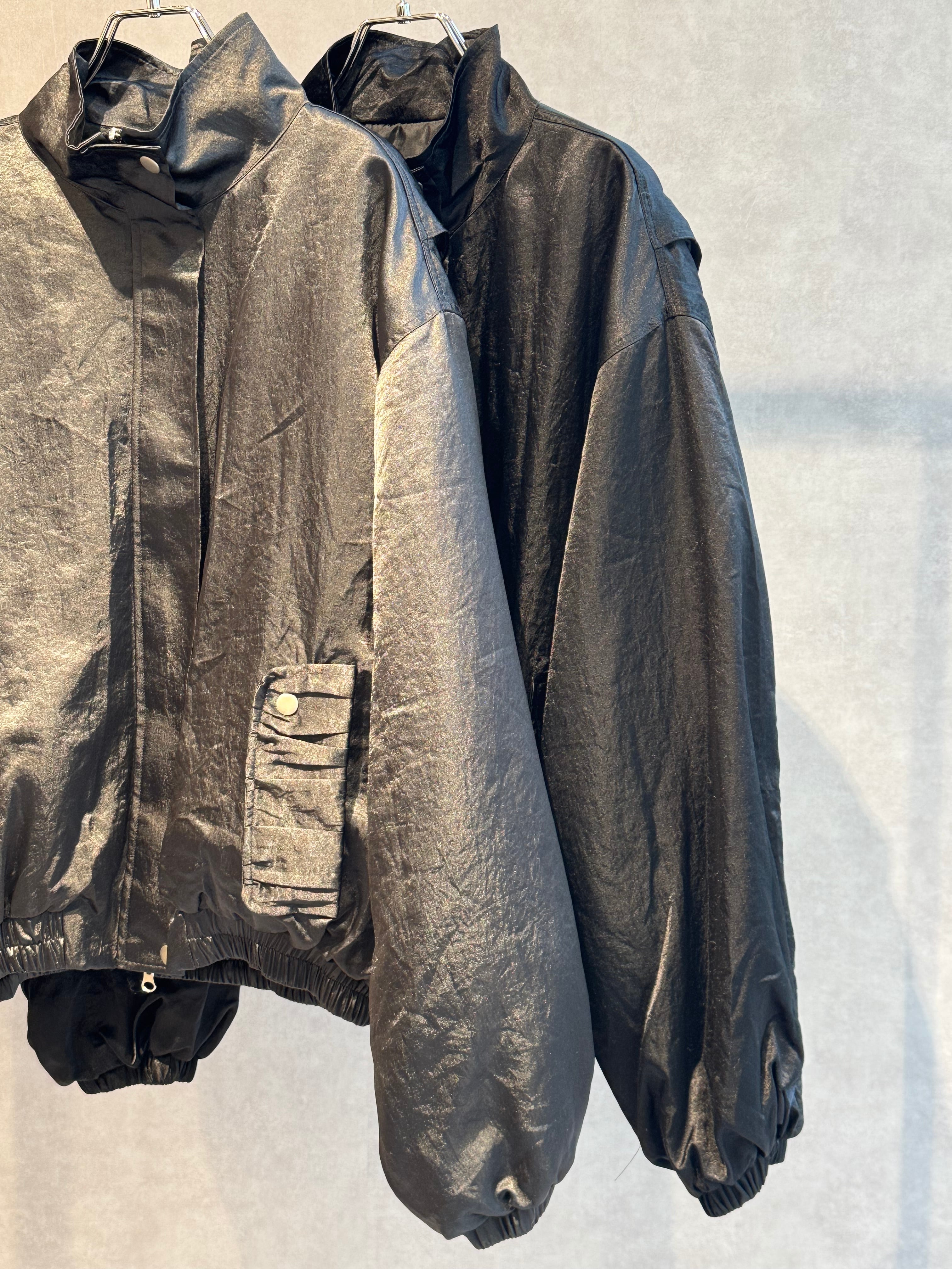 nylon satin bomber jacket