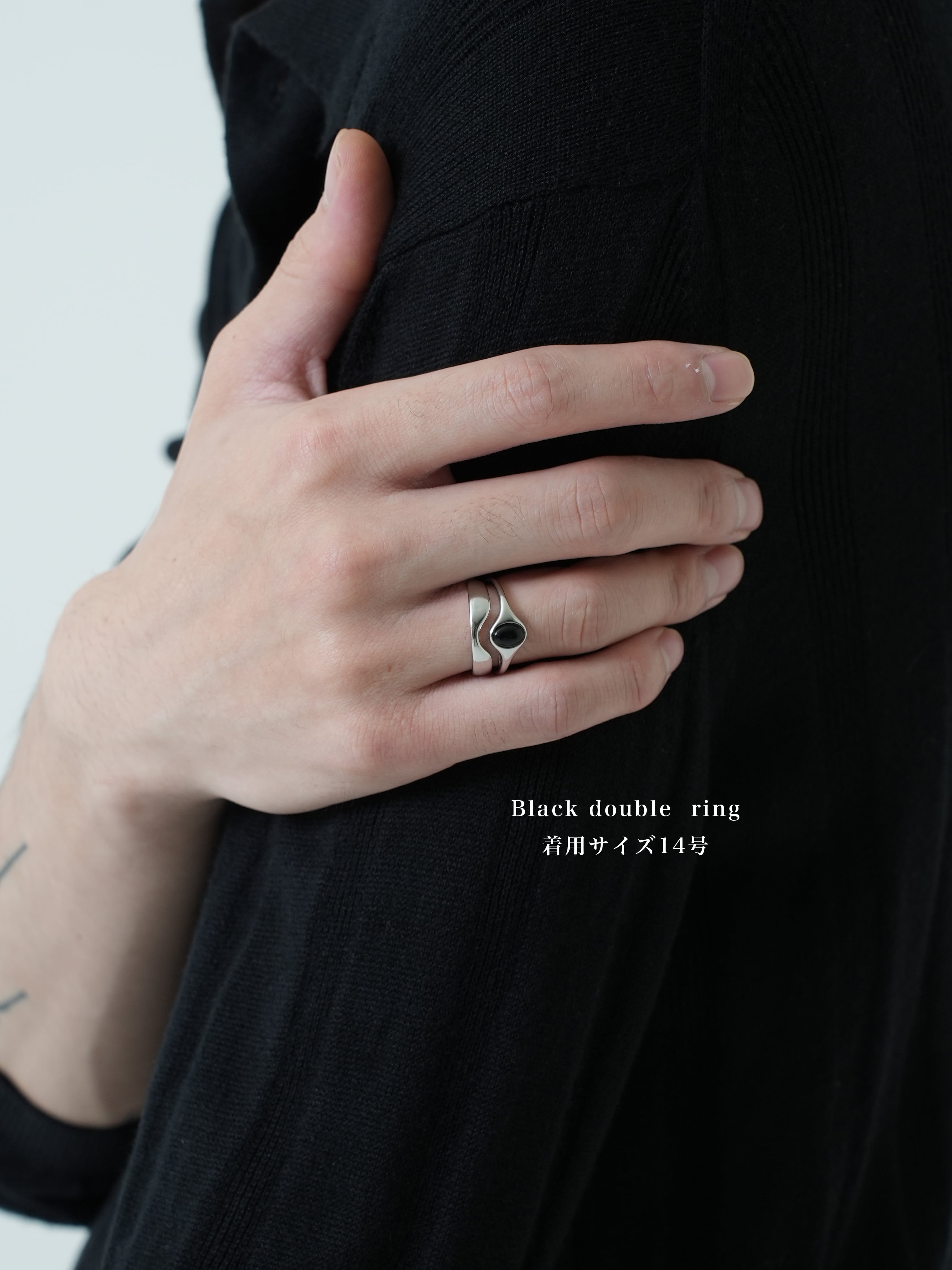 Black double ring | 13lue