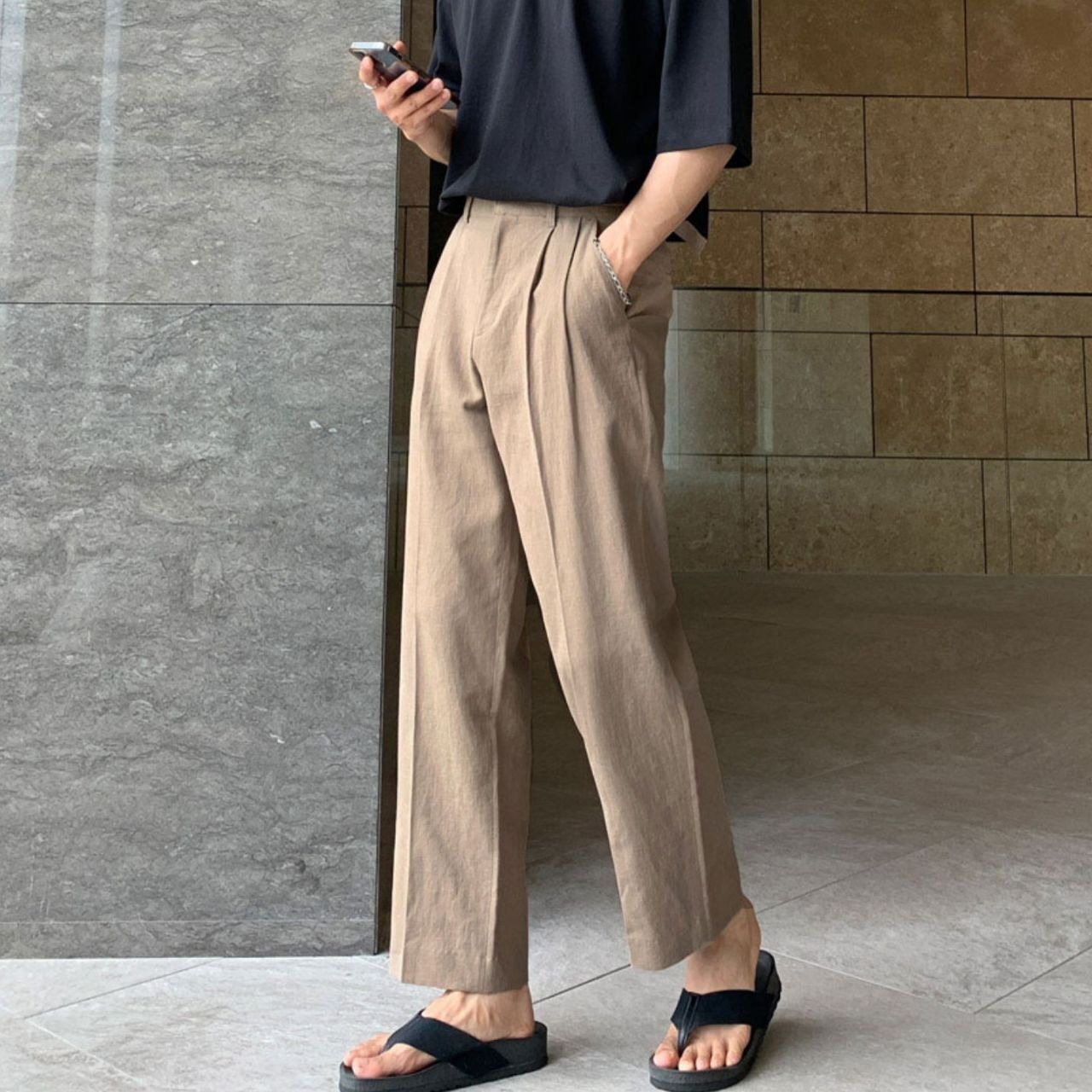 タックストレートパンツ　MT0480001