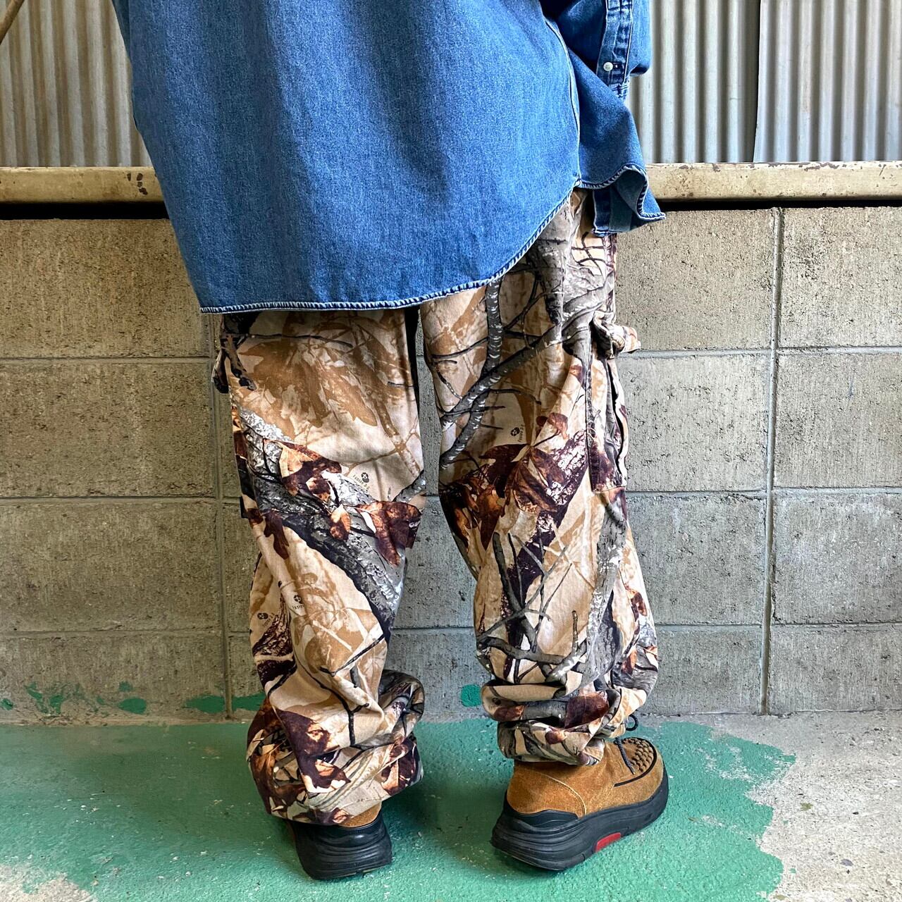 M655 【carhartt】総柄パンツ【XL】リアルツリー