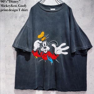 90’s”Disney”Mickey&co. Goofy print design T shirt