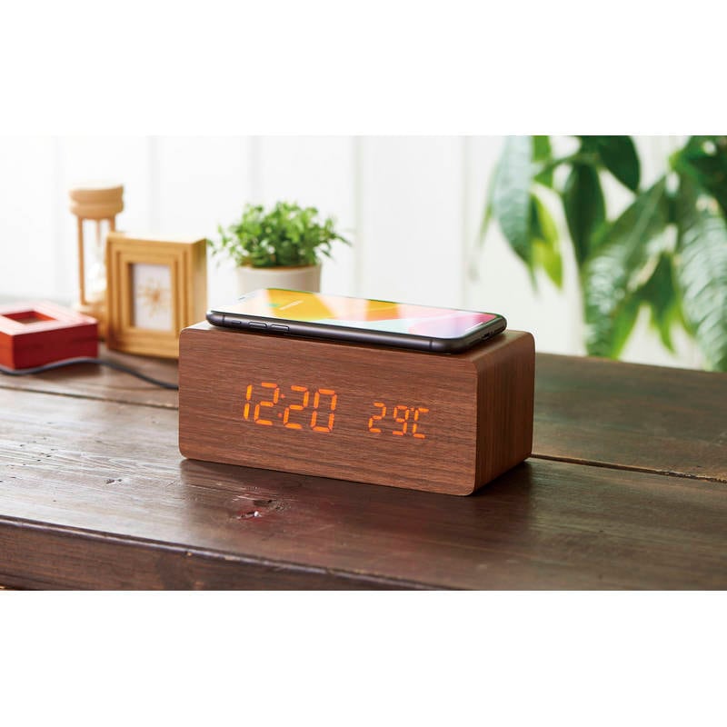 ワイヤレス充電機能付クロック 6180-23 | reodream 家具・インテリア