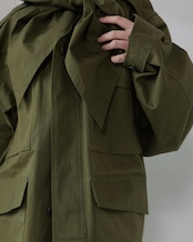 i’m here - Haoli Military Jacket :Khaki|フードストールドッキング/2WAY/ウェザークロス 入荷予定:2026.01.17(M 1点)