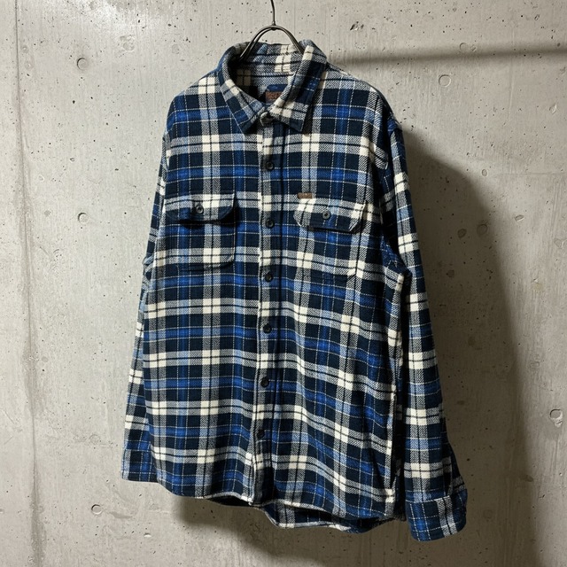 ［好配色］orvis ベビーネルシャツ 紺×青 M オービス