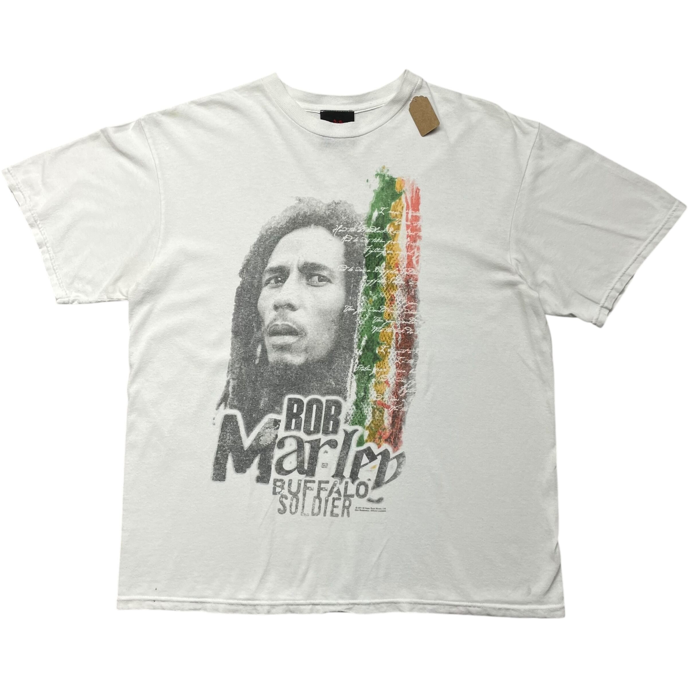 《L》ZION Tシャツ ボブ・マーリー プリント ホワイト no.7241
