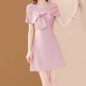 Elegant Bowknot Dress 5080